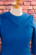 60s Wollkleid blau 60er blau Disco Frau M 40-42 real-disco Rockabilly Special vintageberlin.de