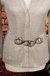 60s Glitzer Jacke + Gürtel 60er 70er Abendmode Disco Frau M 40-42 real-disco Schlager silber Special vintageberlin.de