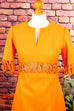 60s Abendkleid orange 60er 70er Abendmode Boho Disco Frau orange real-disco S 36-38 Schlager Special vintageberlin.de