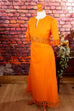 60s Abendkleid orange 60er 70er Abendmode Boho Disco Frau orange real-disco S 36-38 Schlager Special vintageberlin.de