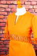 60s Abendkleid orange 60er 70er Abendmode Boho Disco Frau orange real-disco S 36-38 Schlager Special vintageberlin.de