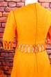 60s Abendkleid orange 60er 70er Abendmode Boho Disco Frau orange real-disco S 36-38 Schlager Special vintageberlin.de