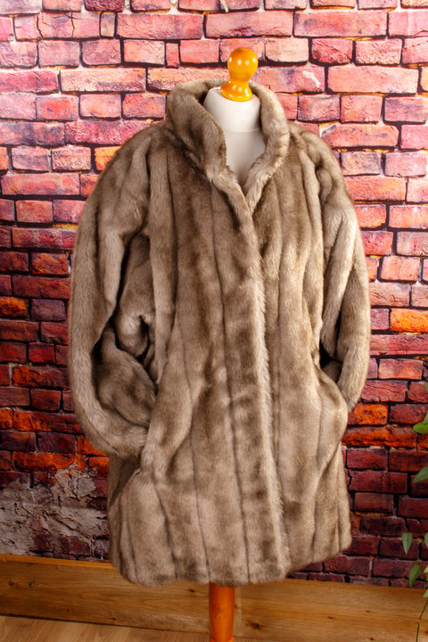 Vintage Fake Fur beige Nerzlook