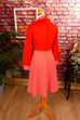 70er Kleid rot Streifen