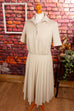 Vintage Plisseekleid beige