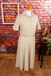 Vintage Plisseekleid beige