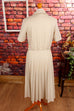 Vintage Plisseekleid beige