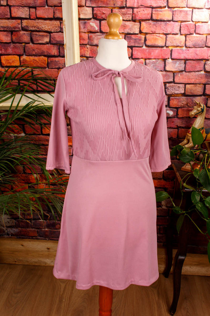 70s Minikleid rosé