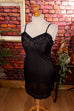 Vintage Nylon Unterkleid schwarz