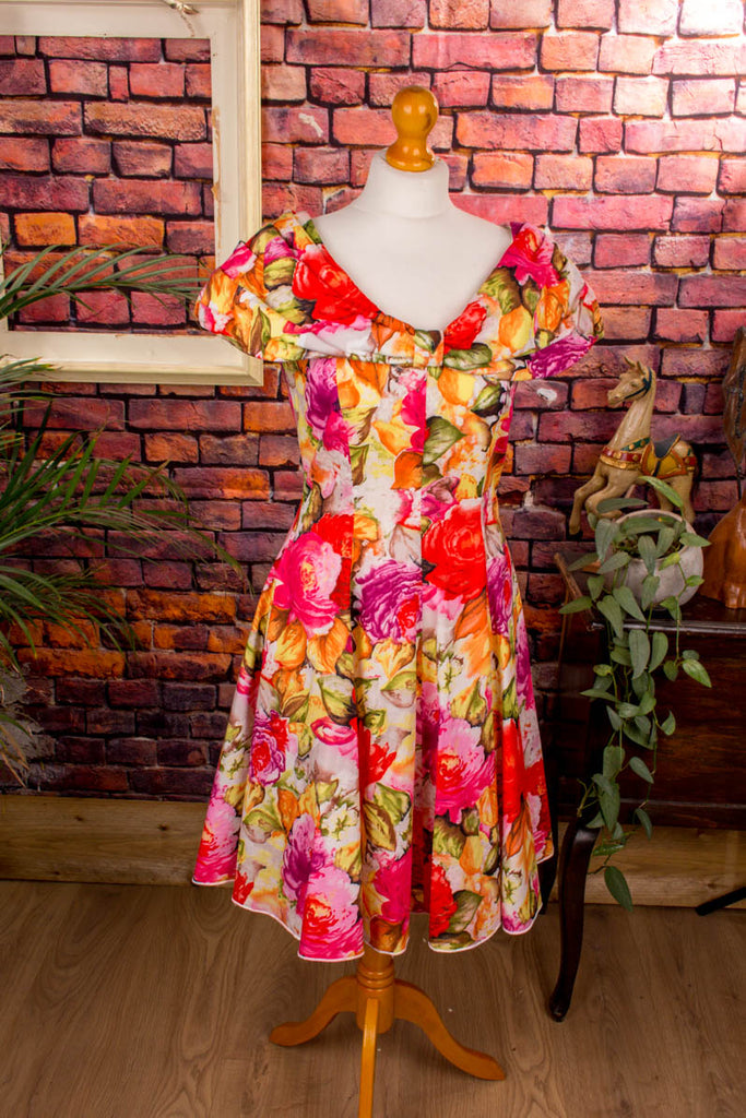 Vintage Cocktailkleid Blumen