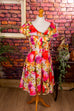 Vintage Cocktailkleid Blumen