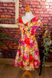 Vintage Cocktailkleid Blumen