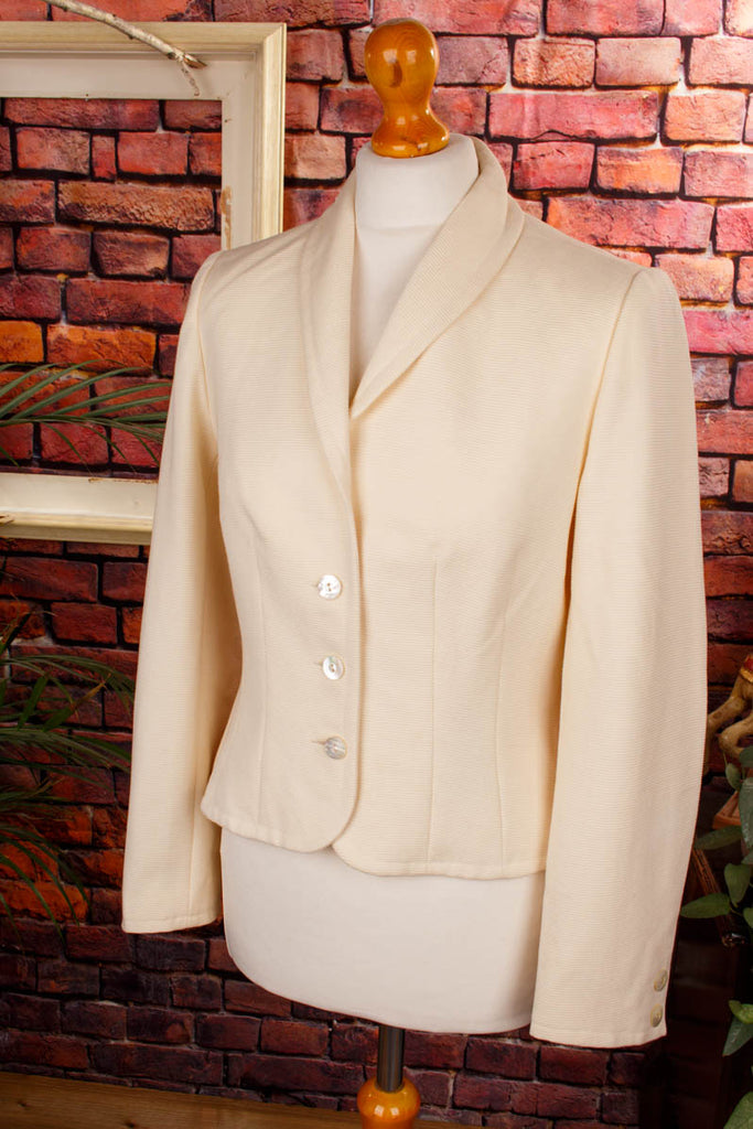 kurzer Wollblazer creme