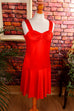 60s Disco Minikleid rot