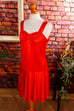 60s Disco Minikleid rot