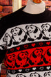 Vintage Pulli Panda Bären 80er 90er Frau L 44-46 M 40-42 rot schwarz Special vintageberlin.de