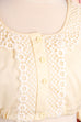 Dirndlbluse creme Spitze beige Dirndl Frau L 44-46 M 40-42 weiß vintageberlin.de