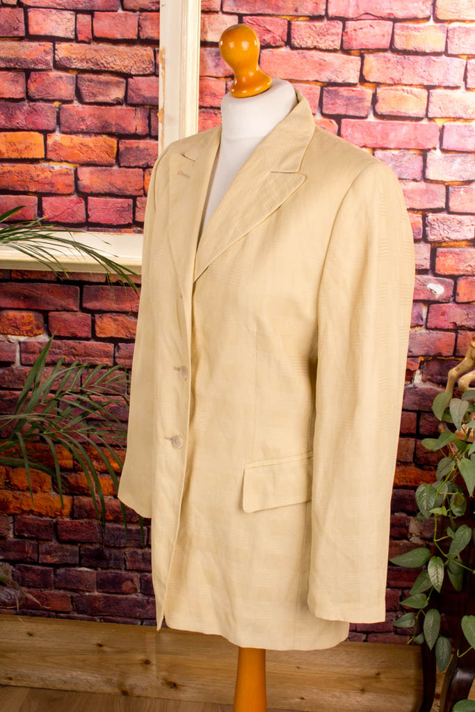 Leinenmix Blazer beige gold