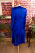 80s Abendkleid tintenblau