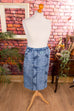 80s Jeansrock 80er blau Disco Frau L 44-46 real-80er Special vintageberlin.de