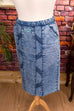 80s Jeansrock 80er blau Disco Frau L 44-46 real-80er Special vintageberlin.de