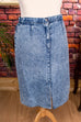 80s Jeansrock 80er blau Disco Frau L 44-46 real-80er Special vintageberlin.de