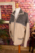 Strickjacke Wolle-Seide beige braun Frau L 44-46 vintageberlin.de