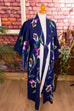 Vintage Kimono blau Muster Default Title blau Frau Special XS 32-34 vintageberlin.de