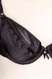 Vintage Push Up BH schwarz Satin