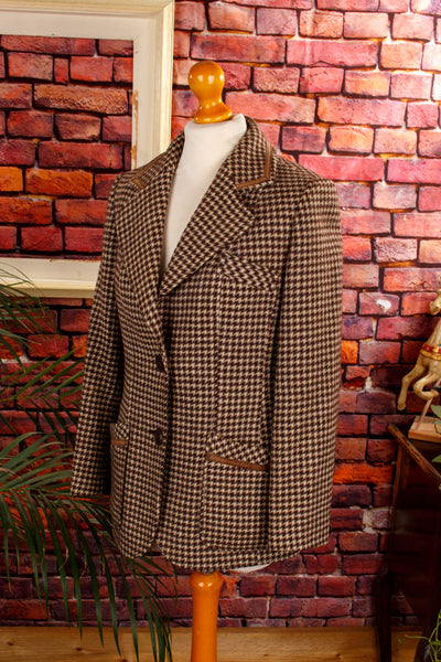 Vintage Tweed Blazer braun Pepita