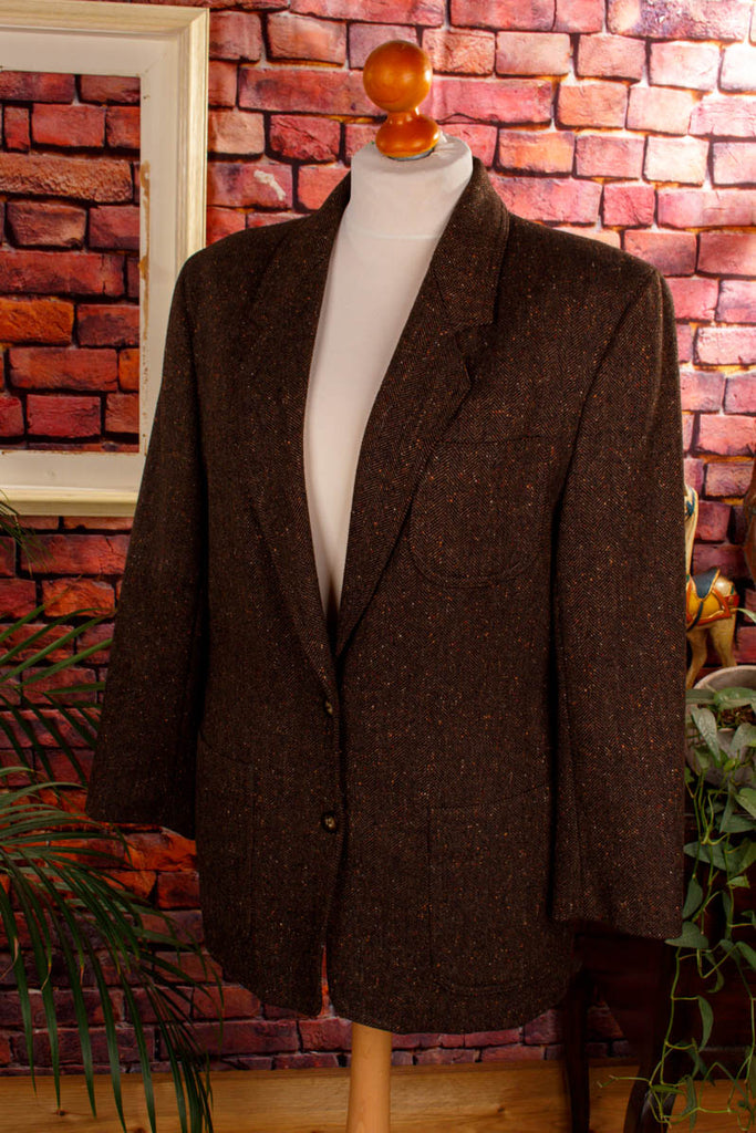 Vintage Tweed Blazer braun