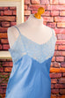 Sexy Negligee blau Satin 90er blau Boho Frau XXL 52-54 vintageberlin.de