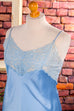 Sexy Negligee blau Satin 90er blau Boho Frau XXL 52-54 vintageberlin.de