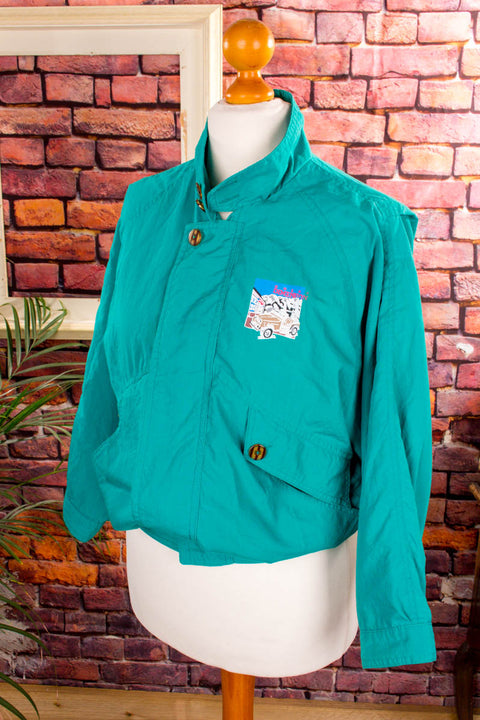 80s Blouson türkis