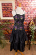 Cocktailkleid schwarz Veilchen 90er Abendmode Frau Gothic S 36-38 schwarz Special vintageberlin.de