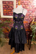 Cocktailkleid schwarz Veilchen 90er Abendmode Frau Gothic S 36-38 schwarz Special vintageberlin.de