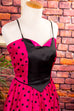 80s Partykleid pink Punkte