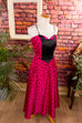 80s Partykleid pink Punkte