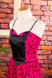 80s Partykleid pink Punkte