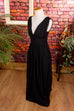 Vintage Abendkleid schwarz Chiffon