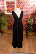 Vintage Abendkleid schwarz Chiffon