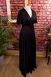 70s Maxikleid schwarz Gothic