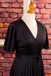 70s Maxikleid schwarz Gothic