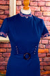 60s Disco Minikleid blau