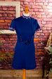 60s Disco Minikleid blau