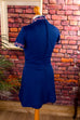 60s Disco Minikleid blau