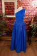 Vintage Ballkleid blau asymmetrisch