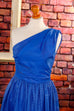 Vintage Ballkleid blau asymmetrisch