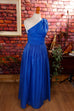 Vintage Ballkleid blau asymmetrisch