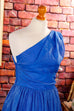 Vintage Ballkleid blau asymmetrisch